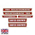 Decal Set for David Brown 780 Selectamatic Tractors
