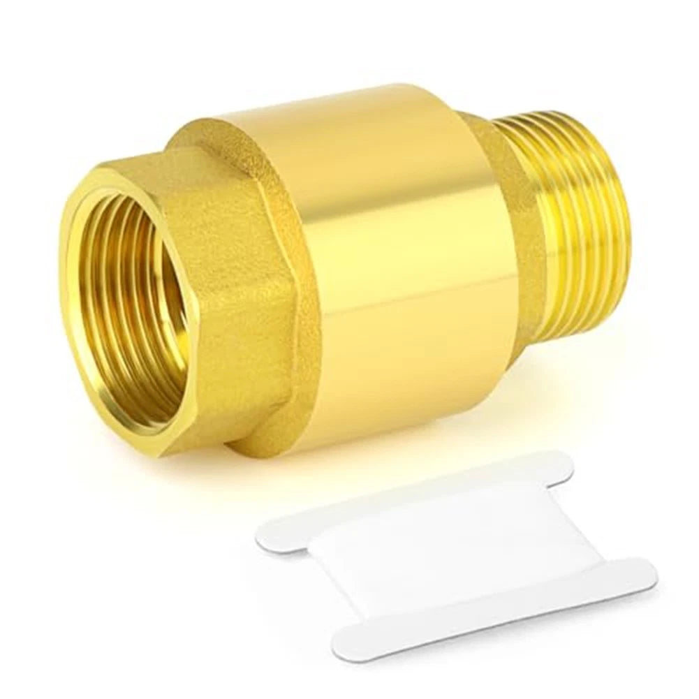 Brass Check Valve with Stainless Steel Spring for Secure Backflow Prevention