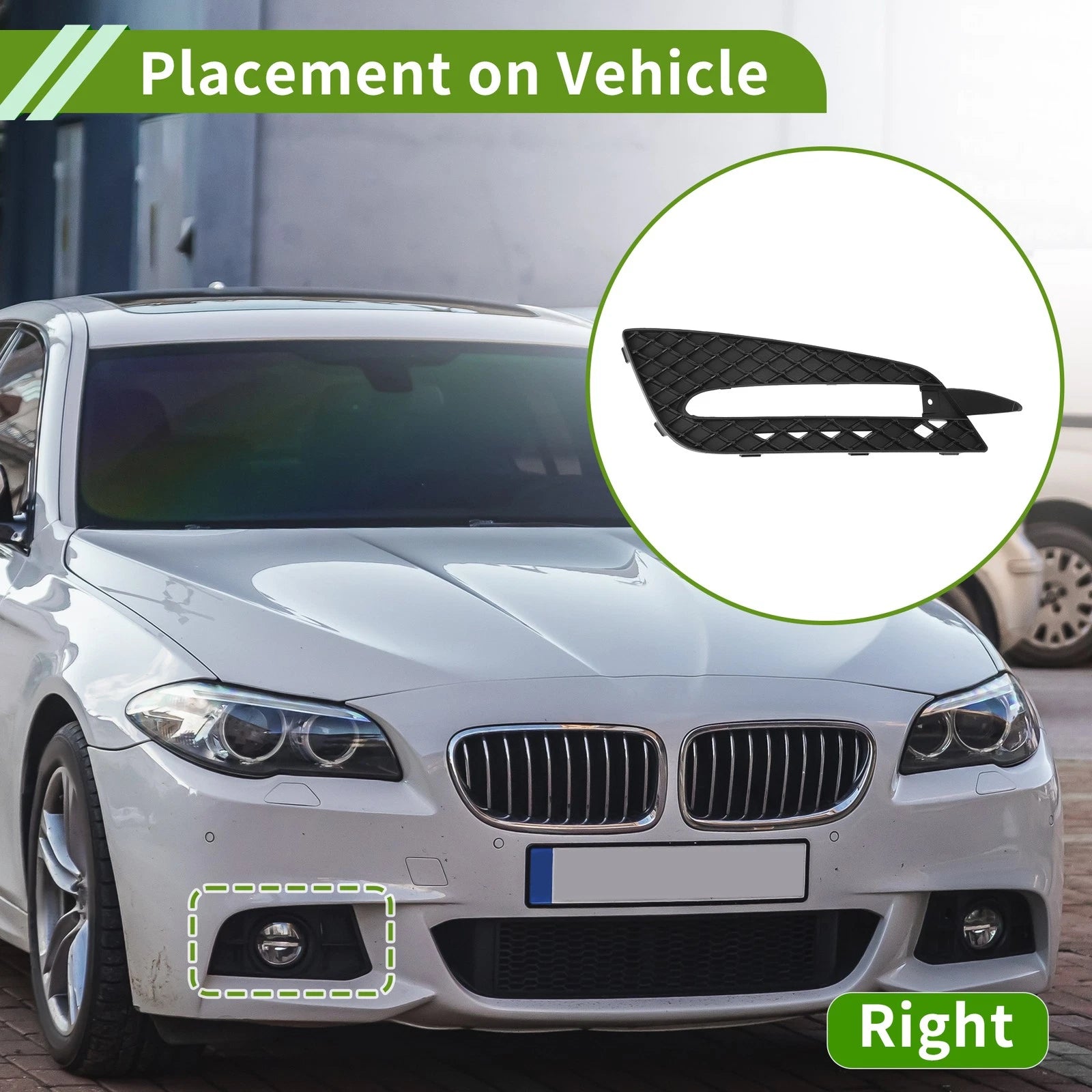 Front Right Fog Light Grill Replacement for Mercedes Benz W251 (2009–2013)
