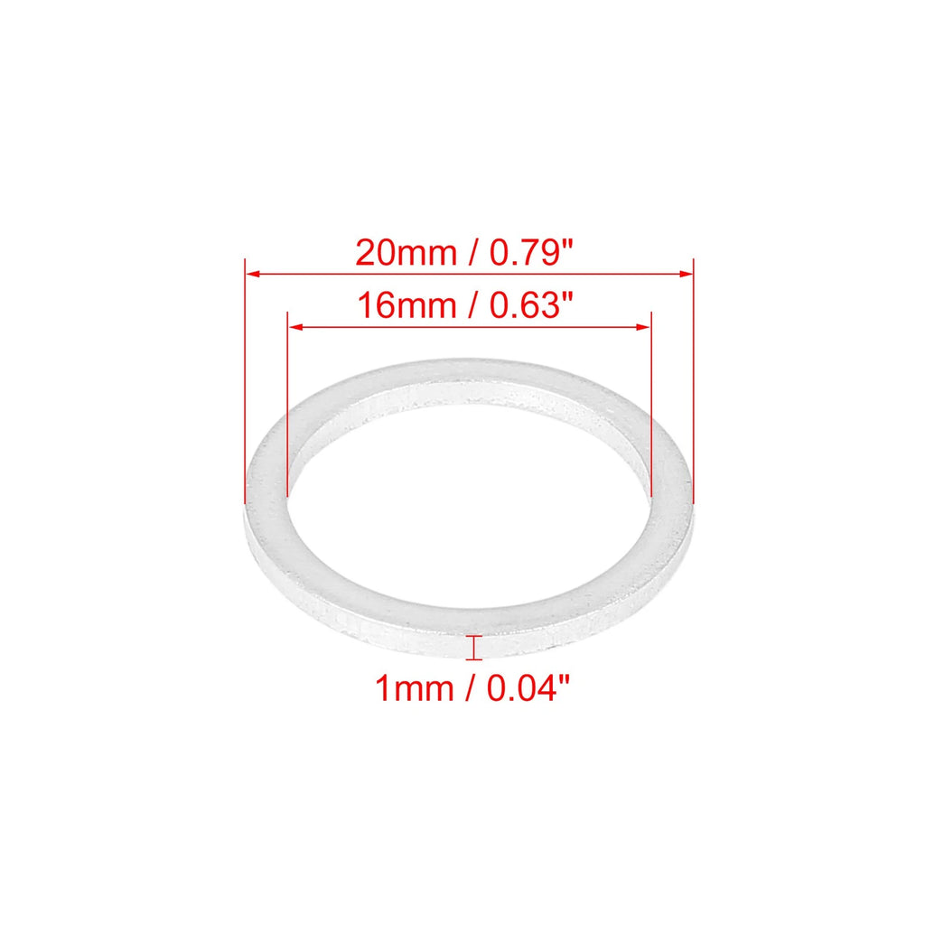 Oil Drain Plug Gaskets Silver Tone Replacement for BMW (2005–2020)