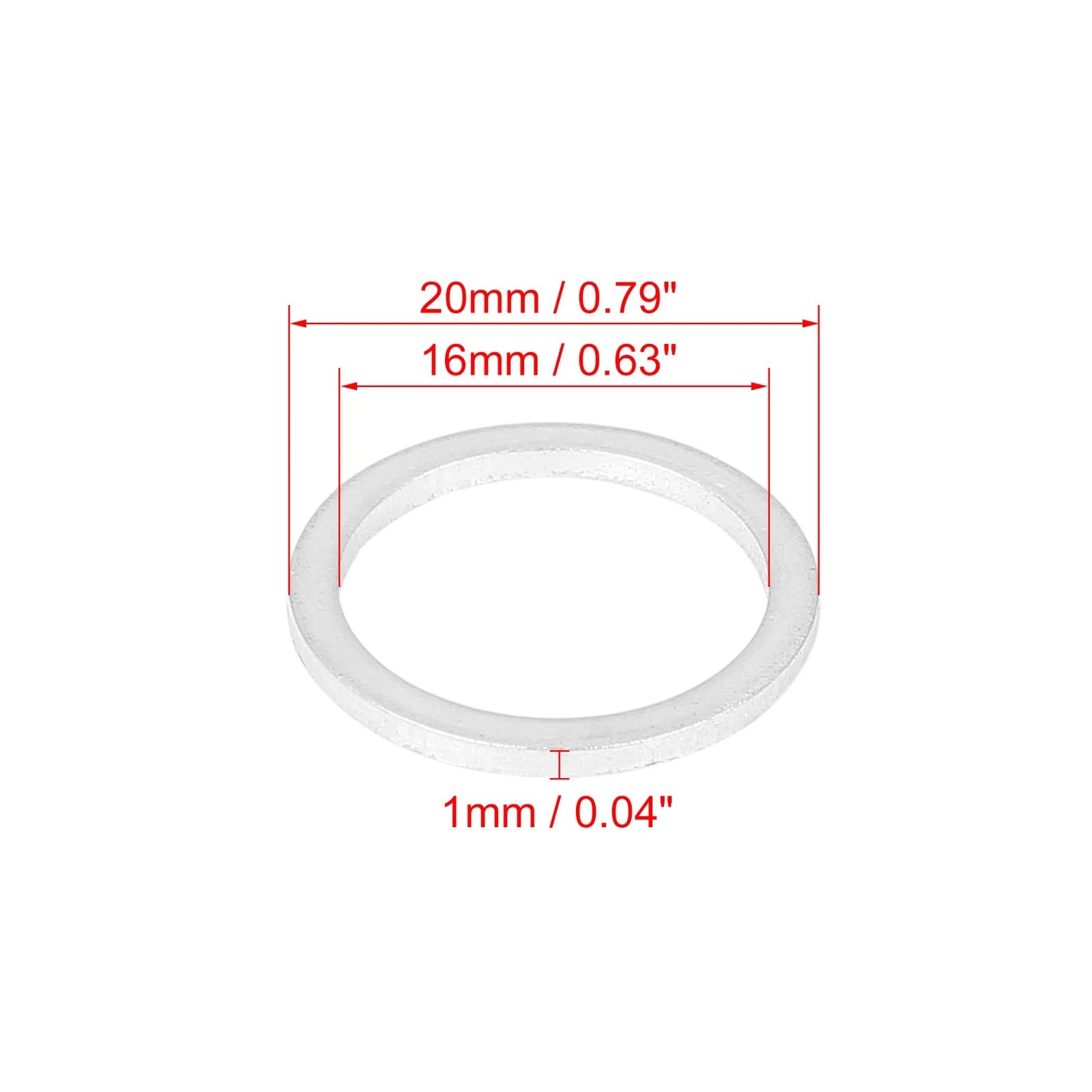 Oil Drain Plug Gaskets Silver Tone Replacement for BMW (2005–2020)