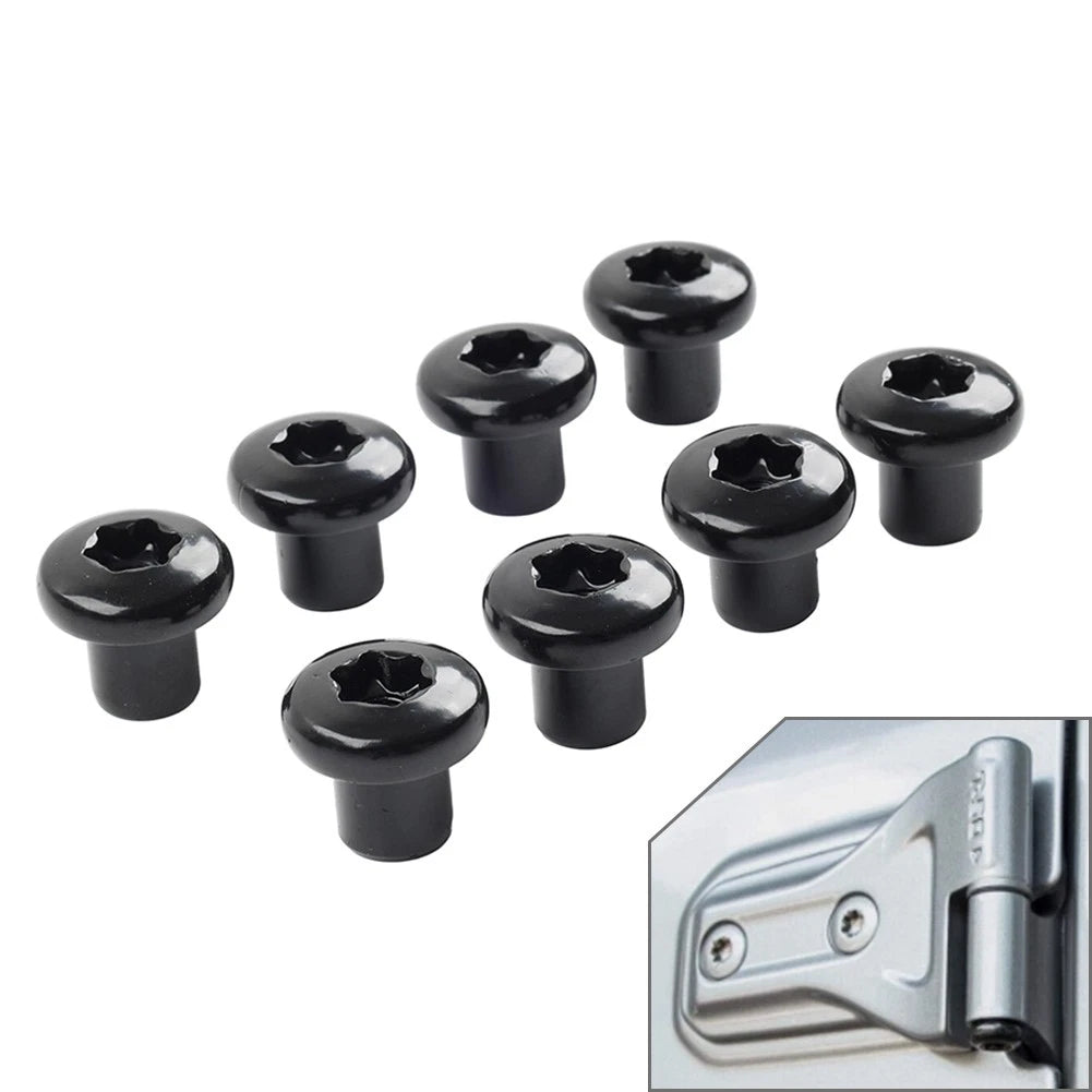 8PCS Door Hinge Nuts Replacement Screws For Jeep Wrangler JK JKU 2007-2018
