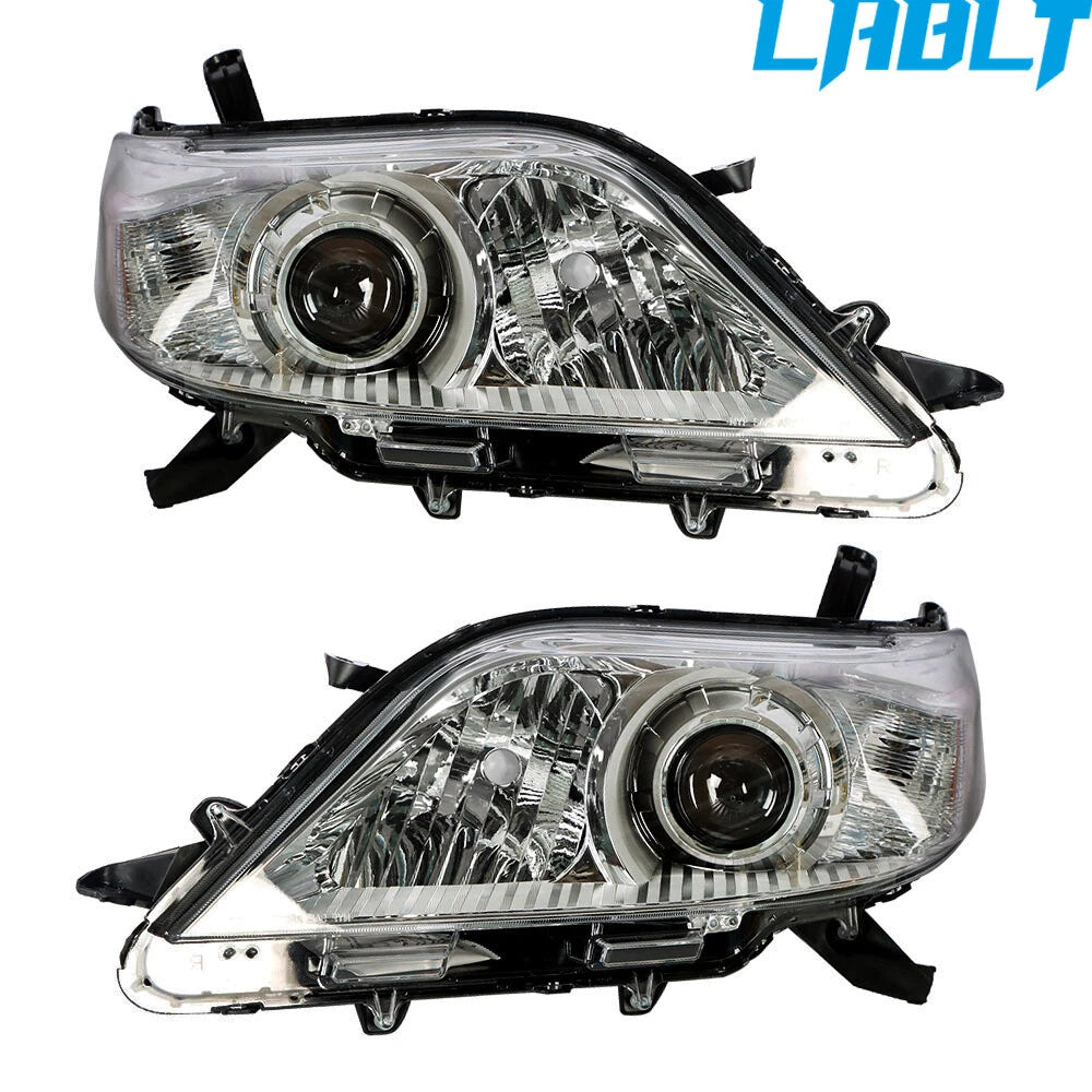 Set of 2 Chrome Halogen Headlights for Toyota Sienna (2011–2020)