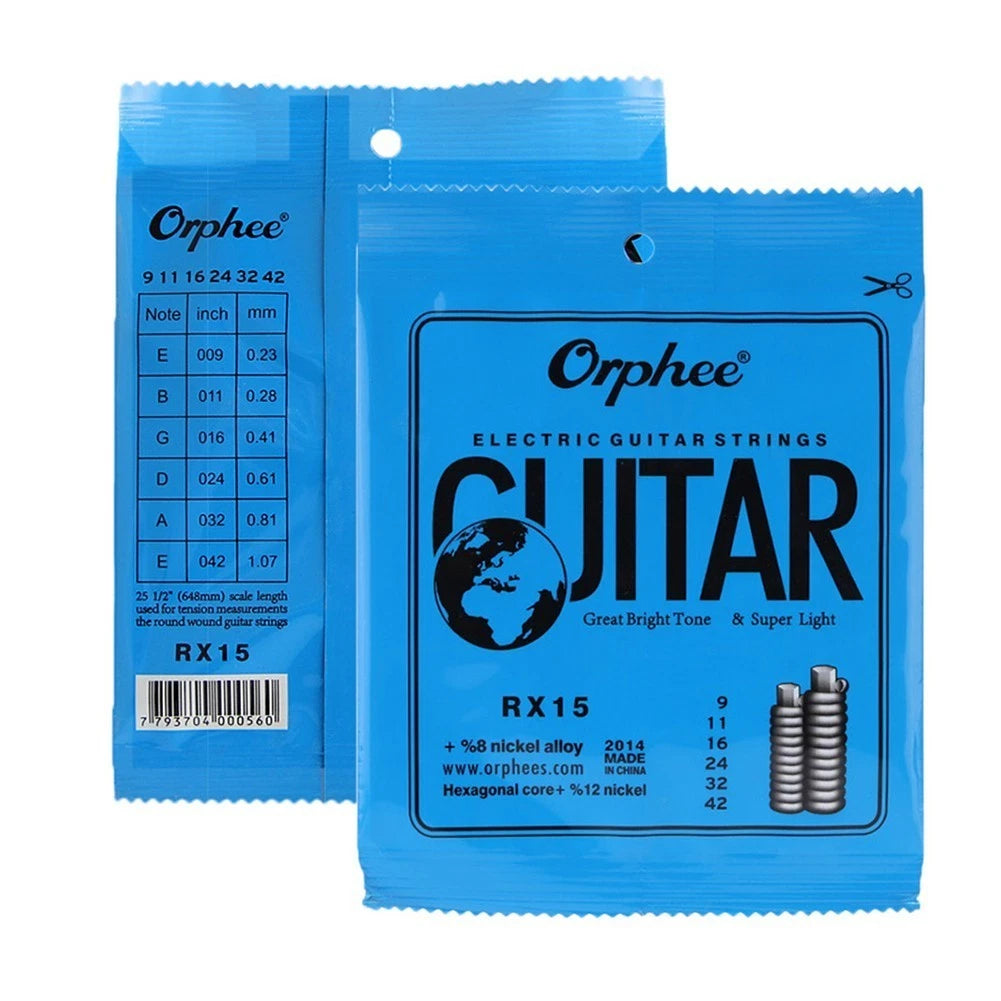 Electric Guitar Strings Set of 6 Full-Size 9-42/10-46/11-50