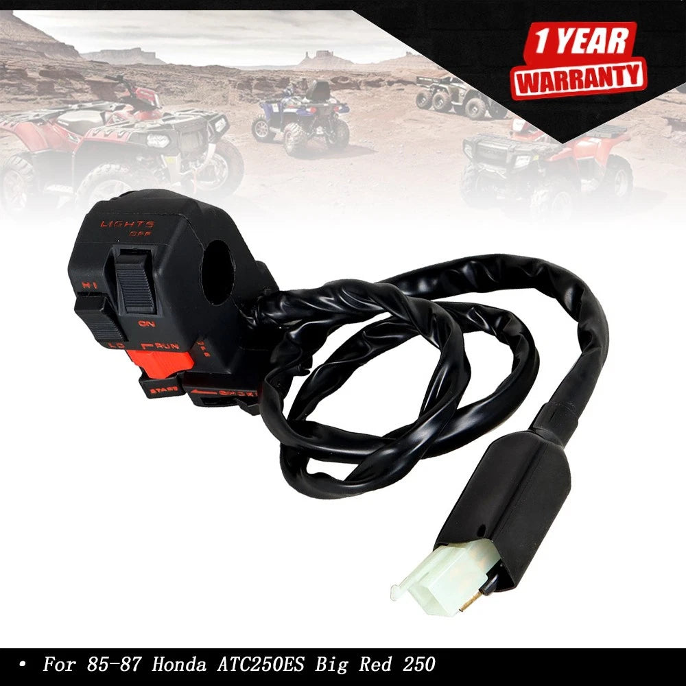 Handlebar Switch Start Stop Kill Headlight for Honda ATC250ES Big Red (1985–1987)