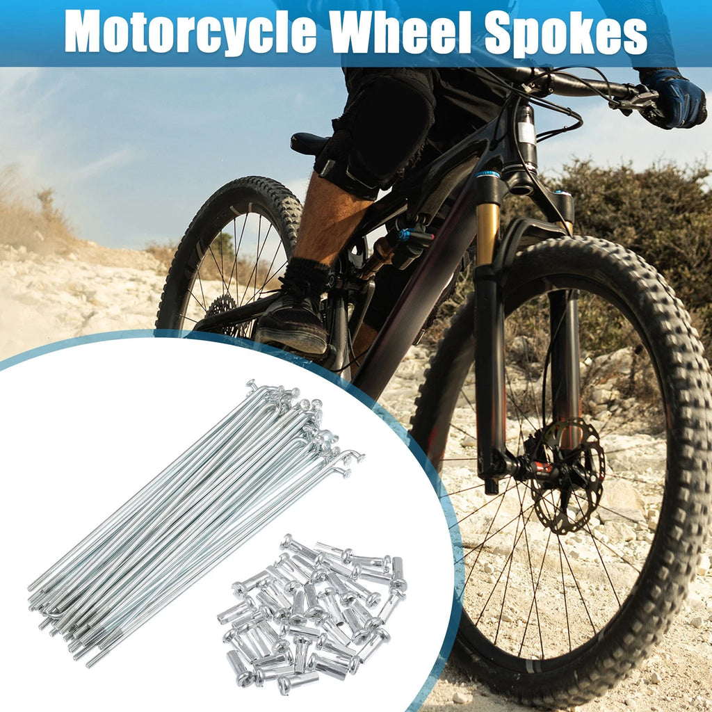 36pcs J Bend Bicycle Spokes Galvanized 109mm with Nipples for 14G