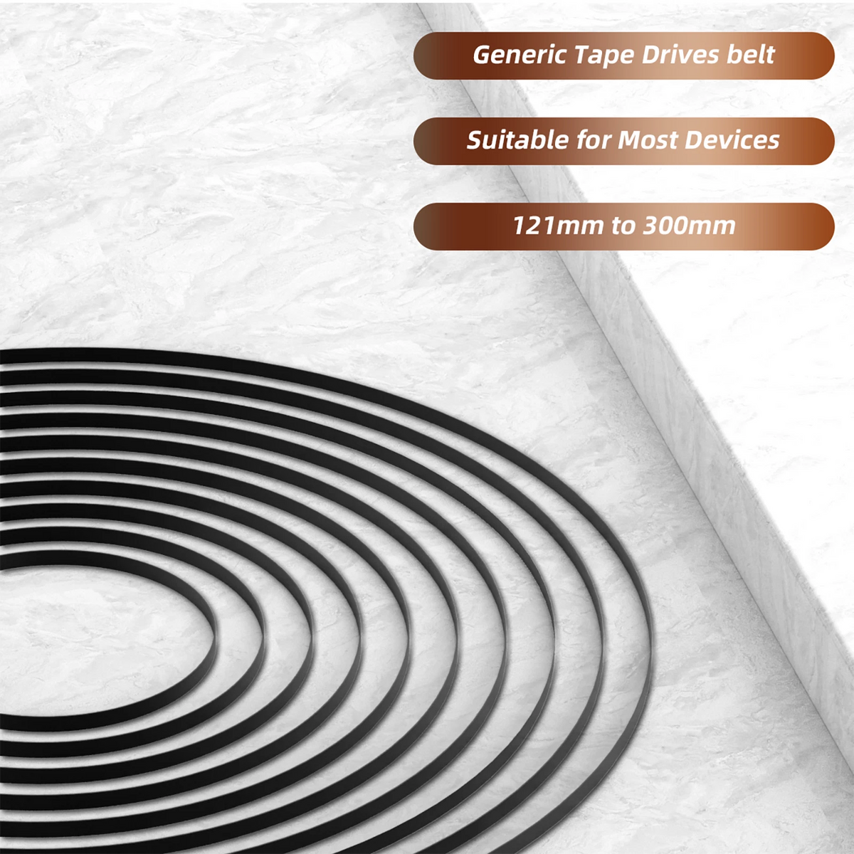 Set of 10 Rubber Turntable Belts for