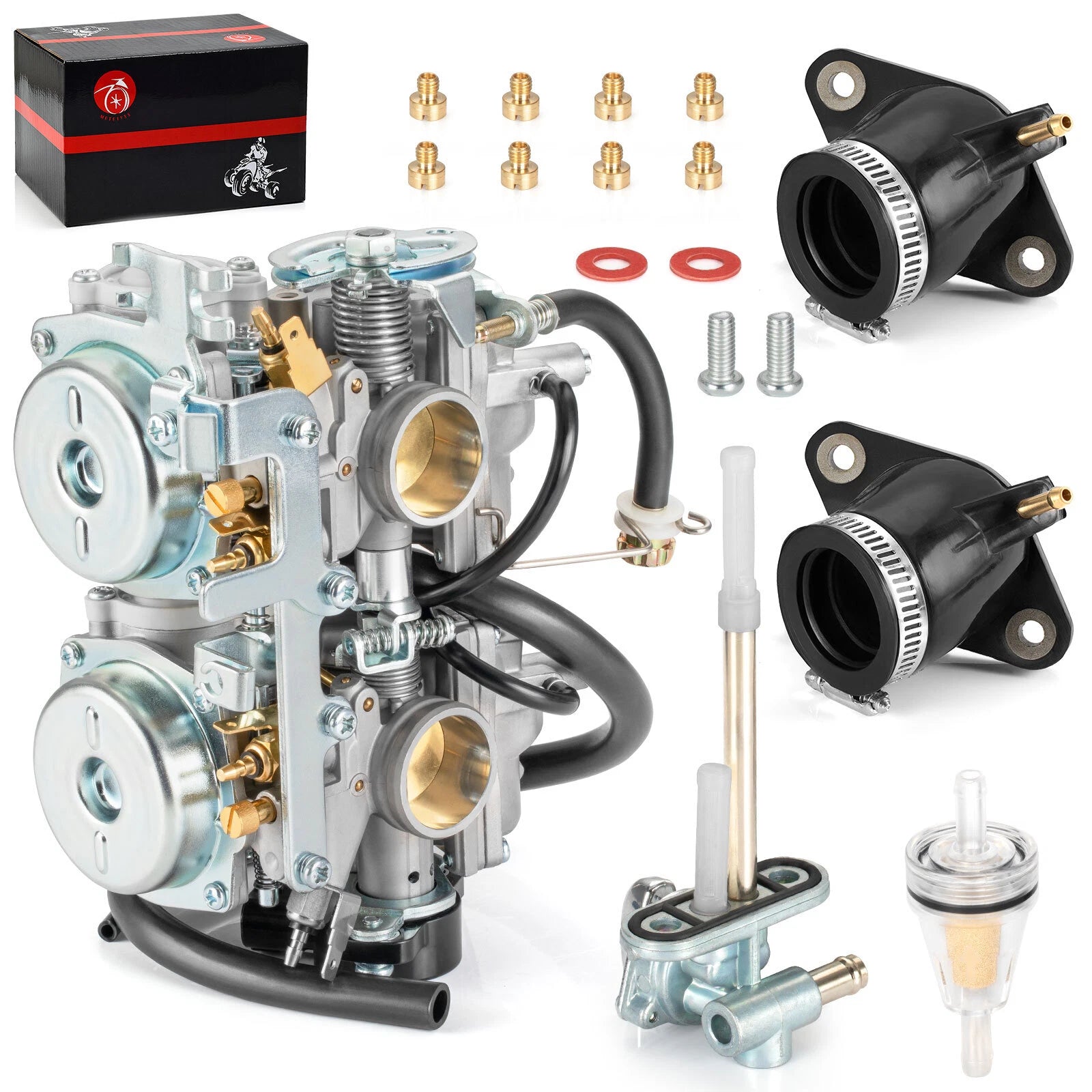 Carburetor Carb Fuel Petcock Intake Manifold for Yamaha V-Star 650 (1998–2014)