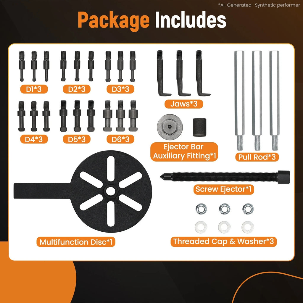 3-Jaw Bearing Disassembly Puller Kit for Automotive