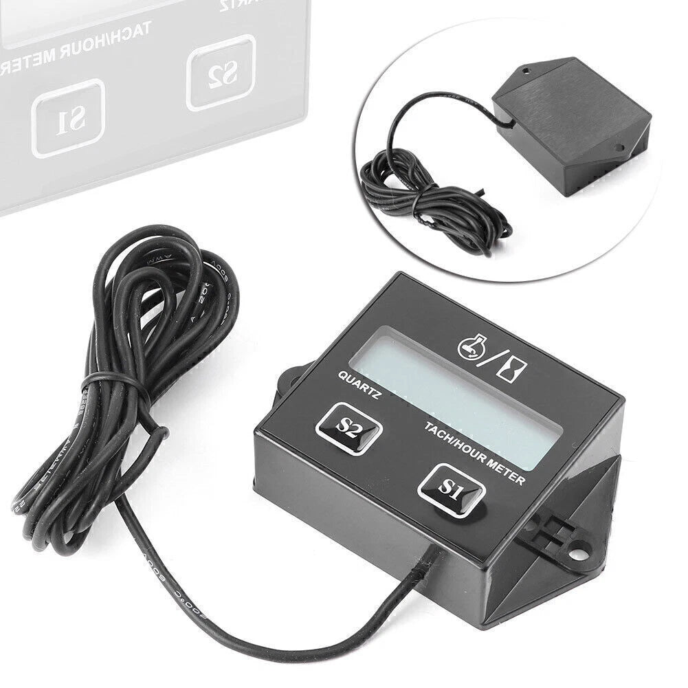 Digital Engine Tachometer for Moto Choppers ATV Spark Plug (2&4)