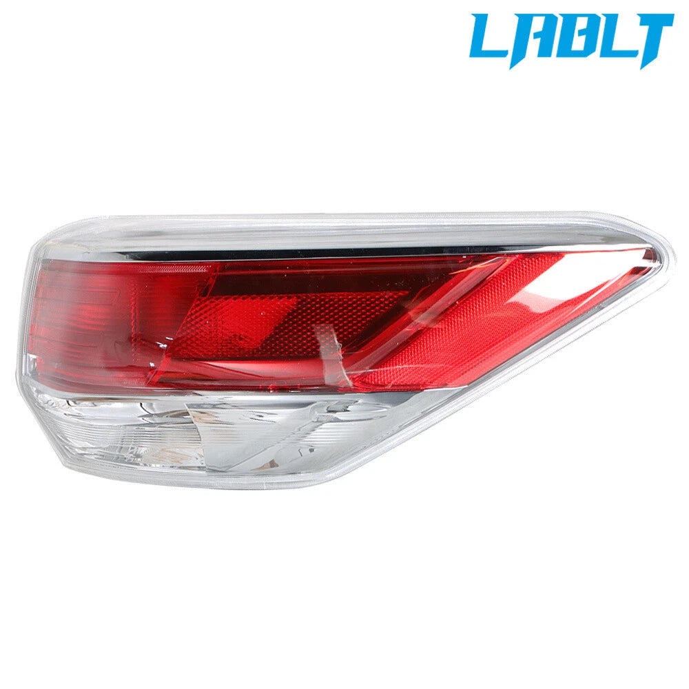 Outer Right Side Tail Light Red & Clear for Toyota Highlander (2014–2016)