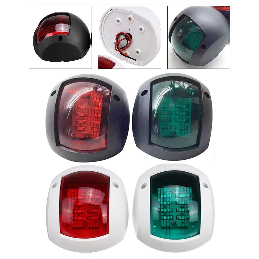 2X IP66 Waterproof Marine LED Navigation Lights for Safe Boating (DC12V24V)