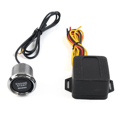 12V Car Engine Start Push Button Switch Ignition Starter Kit Blue LED