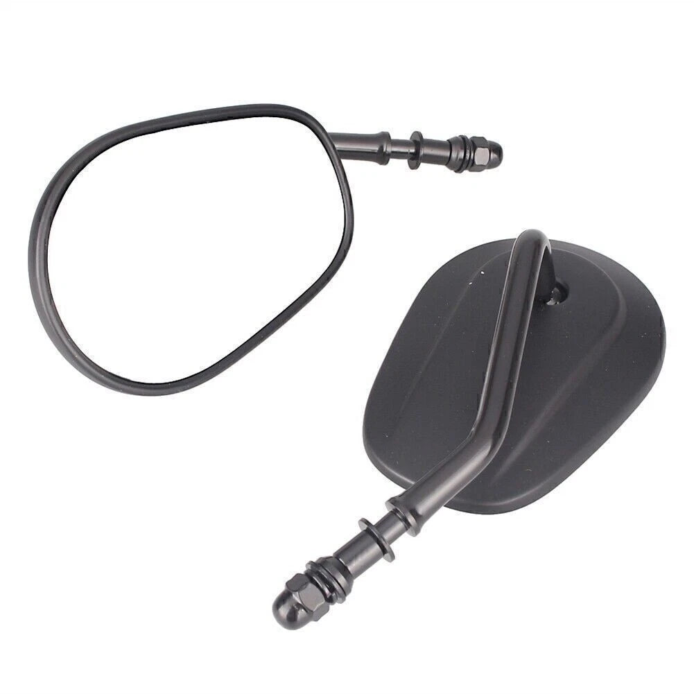 2X Oval Rear View Mirrors for Harley Street Bob (Does Not Apply)