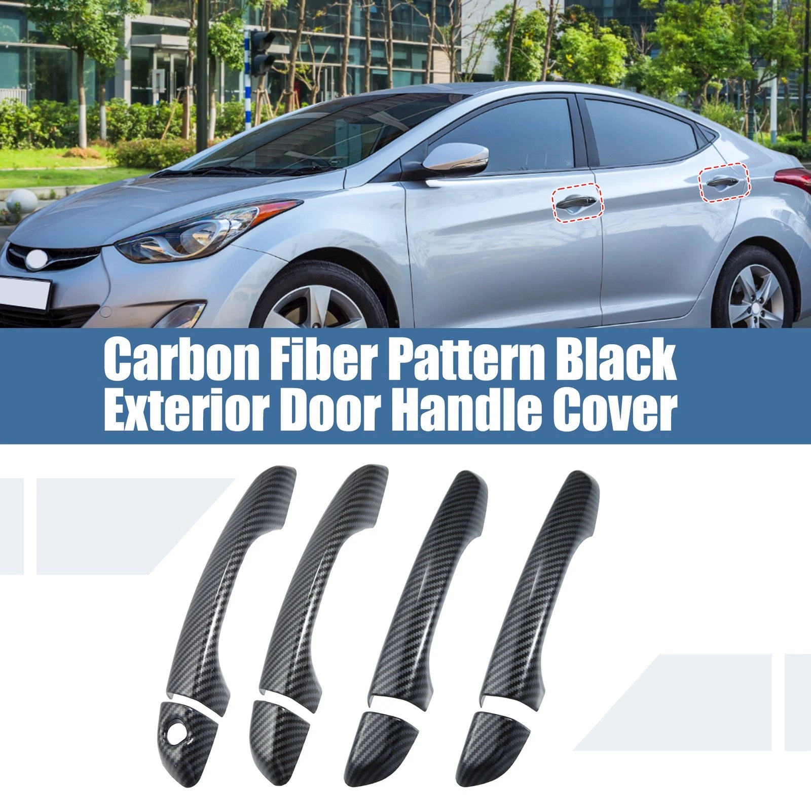 Exterior Door Handle Cover Set Replacement for Hyundai Elantra (2017–2020)