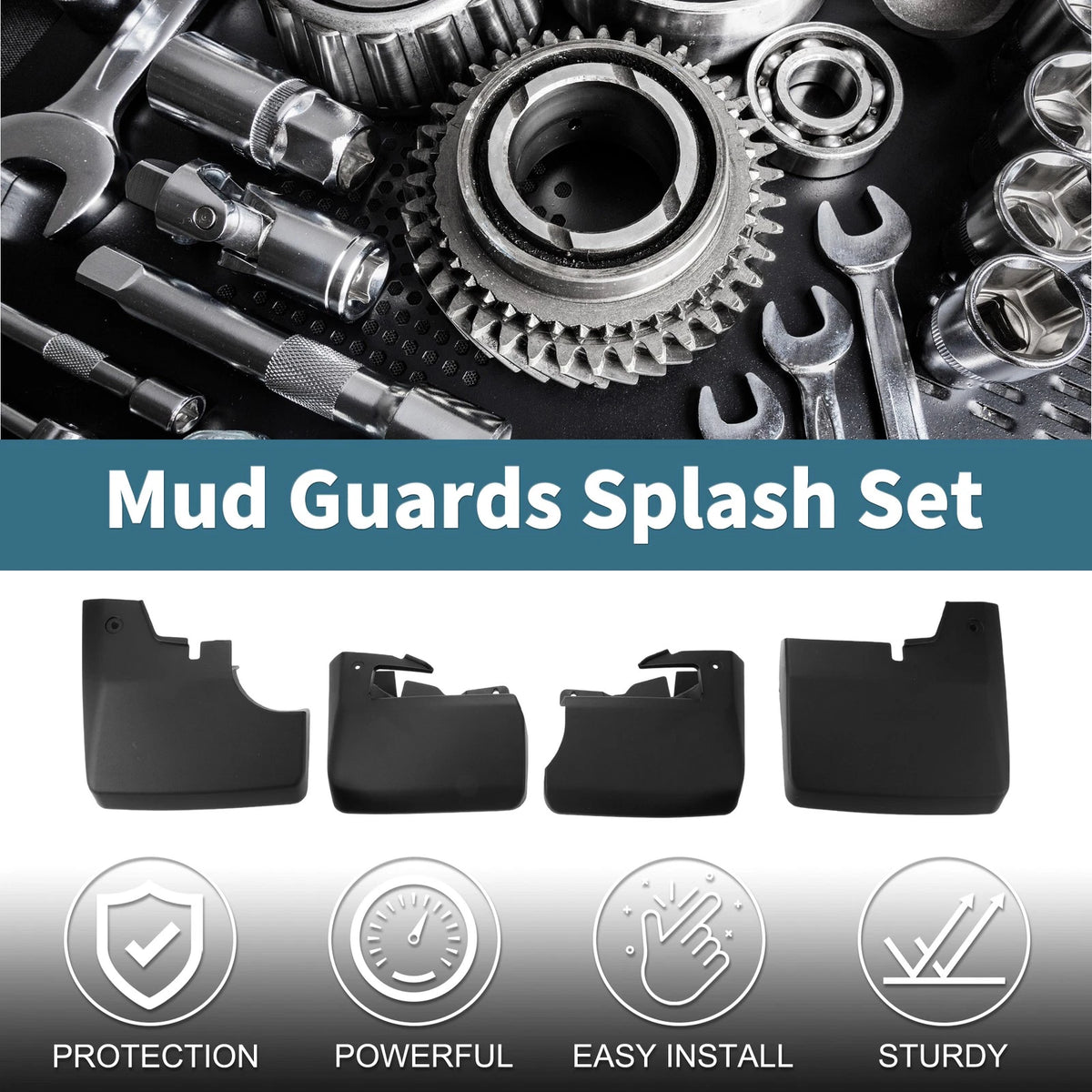 Mud Flaps Splash Guards 1Set for Toyota Land Cruiser LC70 (2007–2022)