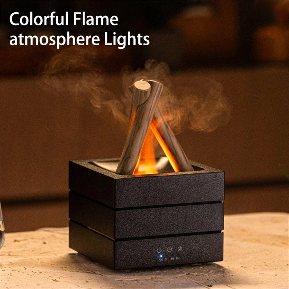 USB 280ml Flame Effect Cool Mist Humidifier with Diffuser and Lights