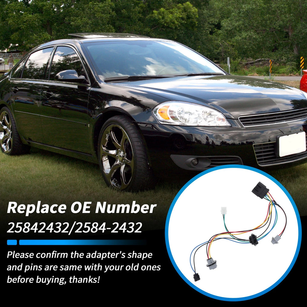 Headlight Bulb Socket Wiring Harness for Chevrolet Impala Monte Carlo (2004–2007)