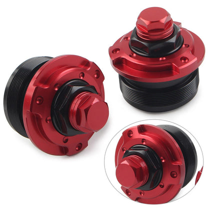 Front Fork Shock Adjusters 47MM For YAMAHA R15 V3 2017-2019 Motorcycle Red 2pcs