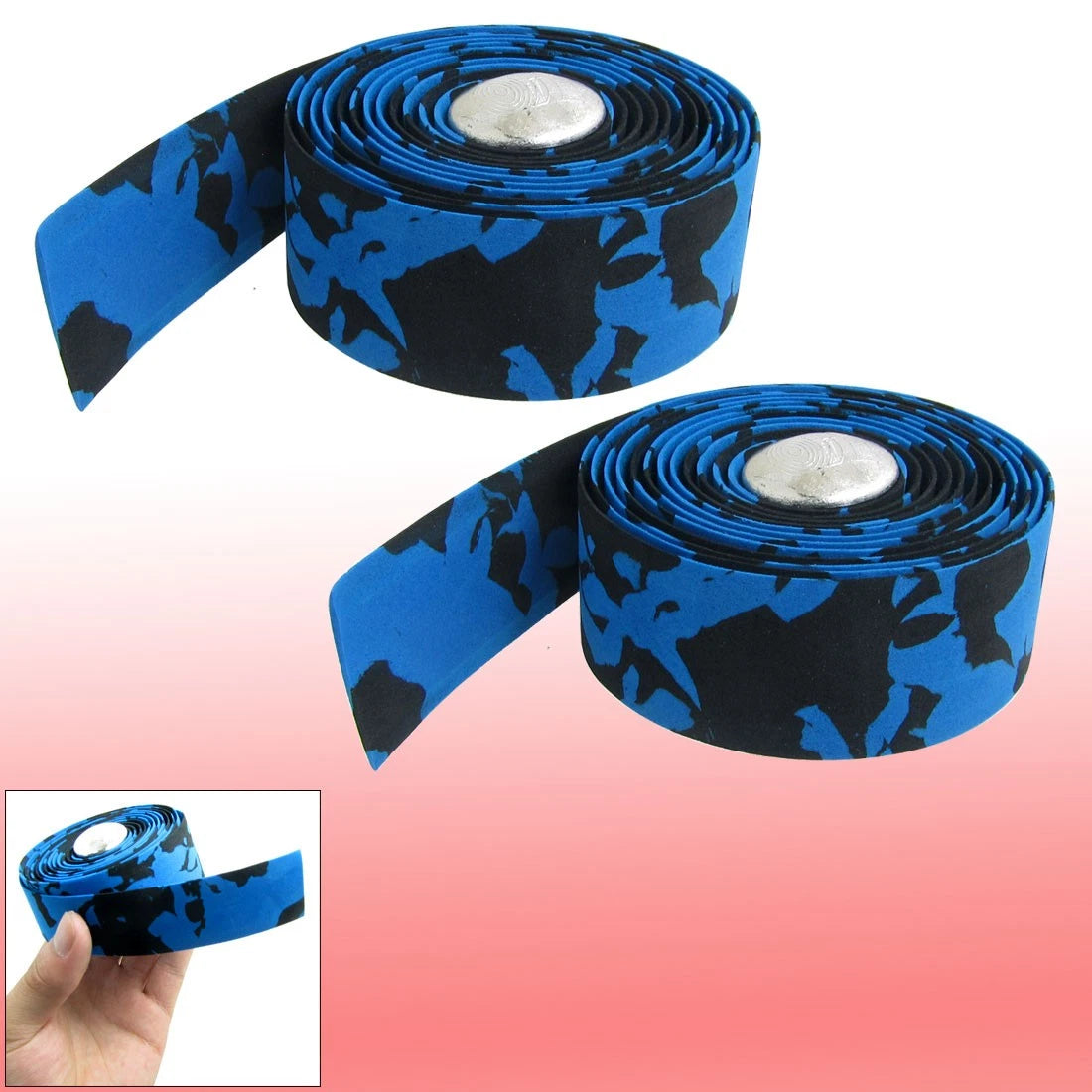 2 Pcs Anti Slip Handlebar Tape with Silver Connector for Bike (Universal)
