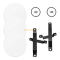 White Number Plate Kit for Honda Z50 Z50R (1979–1987) - Brackets & 3 Plates
