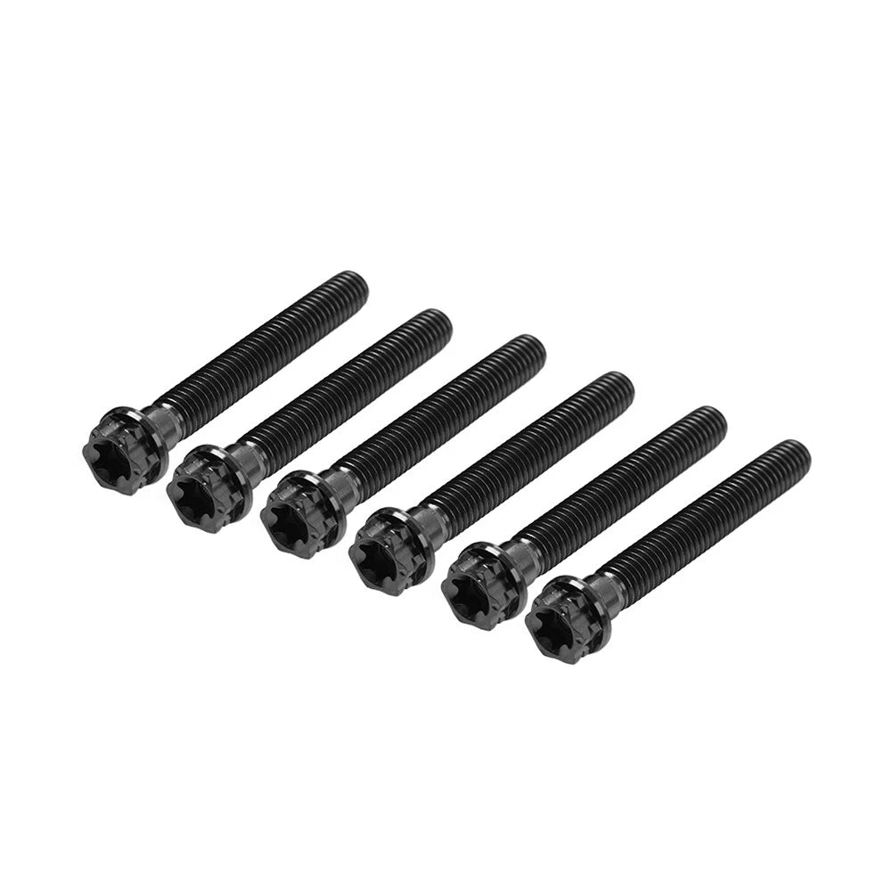 6X M10x55mm Titanium Torx Head Flange Screws for Motorcycle Bike