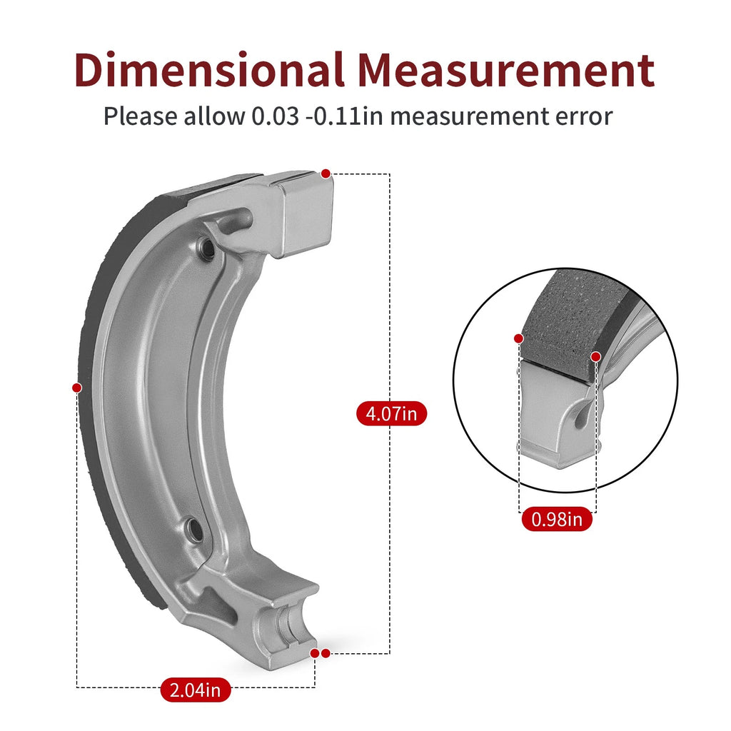 2pcs Brake Shoes Kit for Yamaha (4BE-W253E-00-00, 5G3-W2536-00-00, 4BE-W2536-00-00)