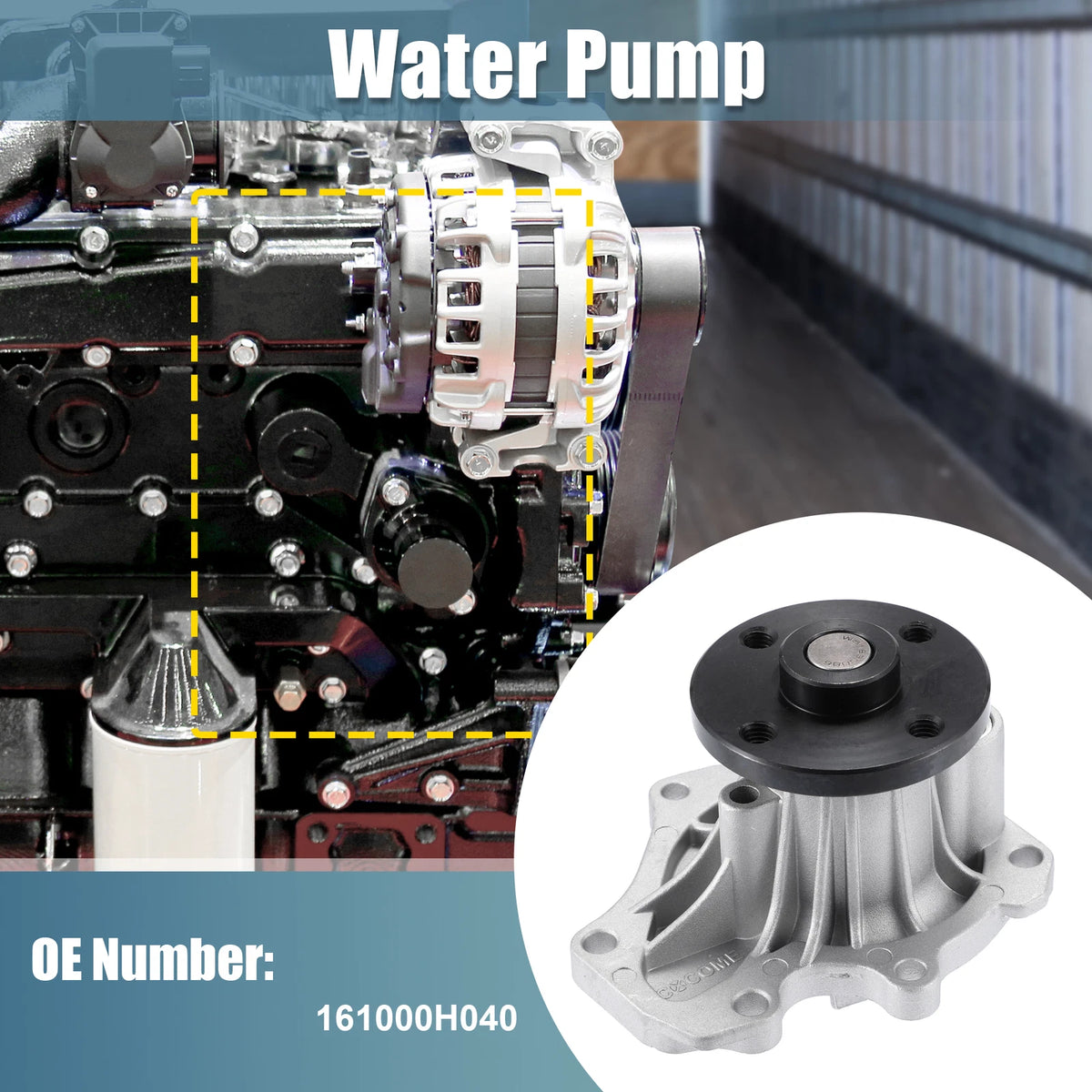 Water Pump Assembly 161000H040 for Scion XB L4 2.4L (2008–2015)