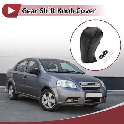 Gear Shift Knob Cover Faux Leather Black for Chevrolet Cruze (2011–2019)