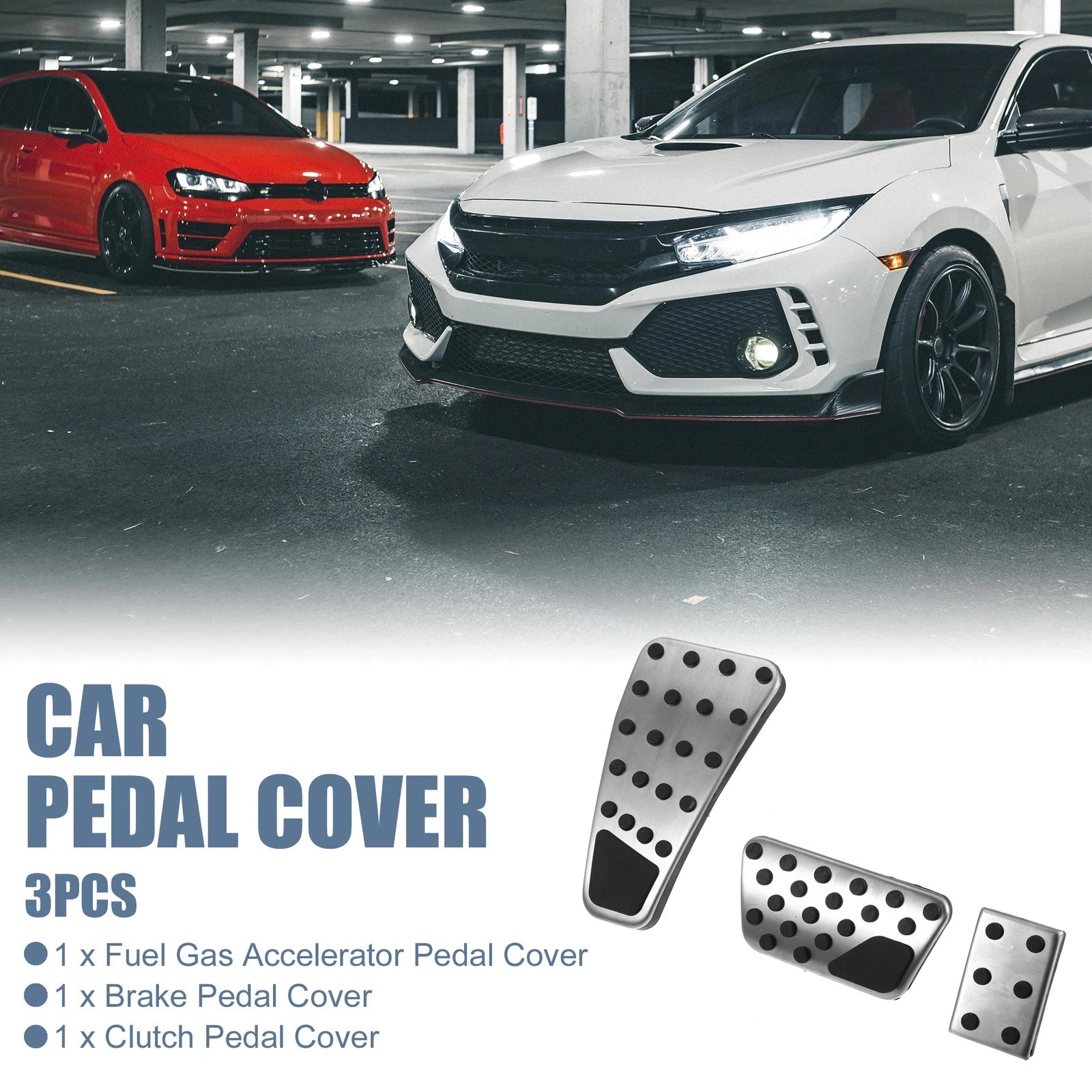 3pc Accelerator and Brake Pedal Cover Set for Dodge Ram (2011–2018)