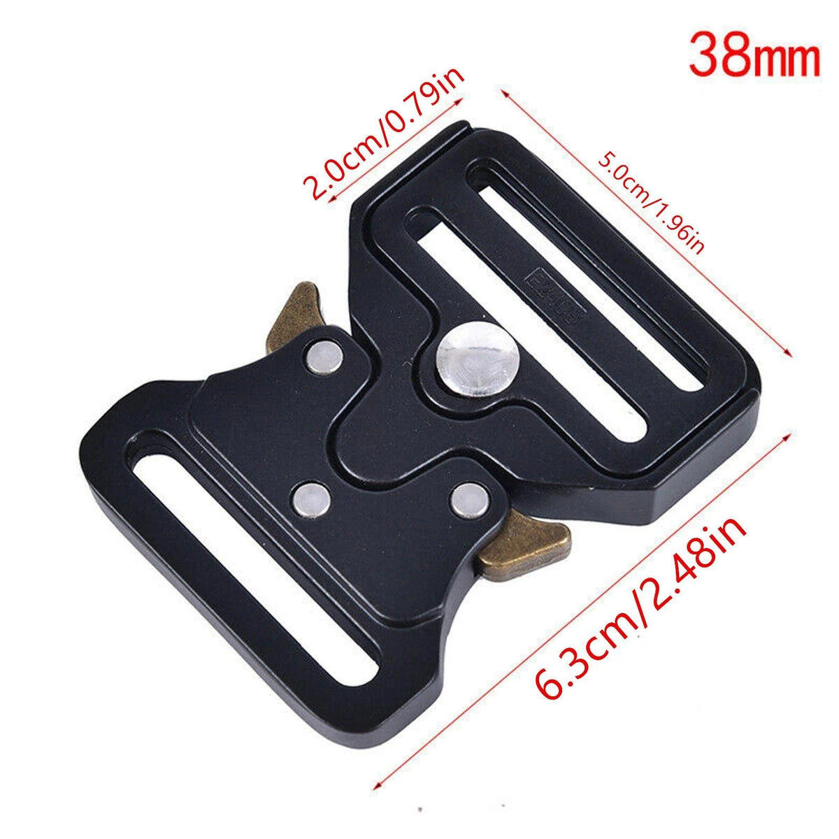 Quick Side Release Metal Strap Buckle for Bag Luggage Webbing