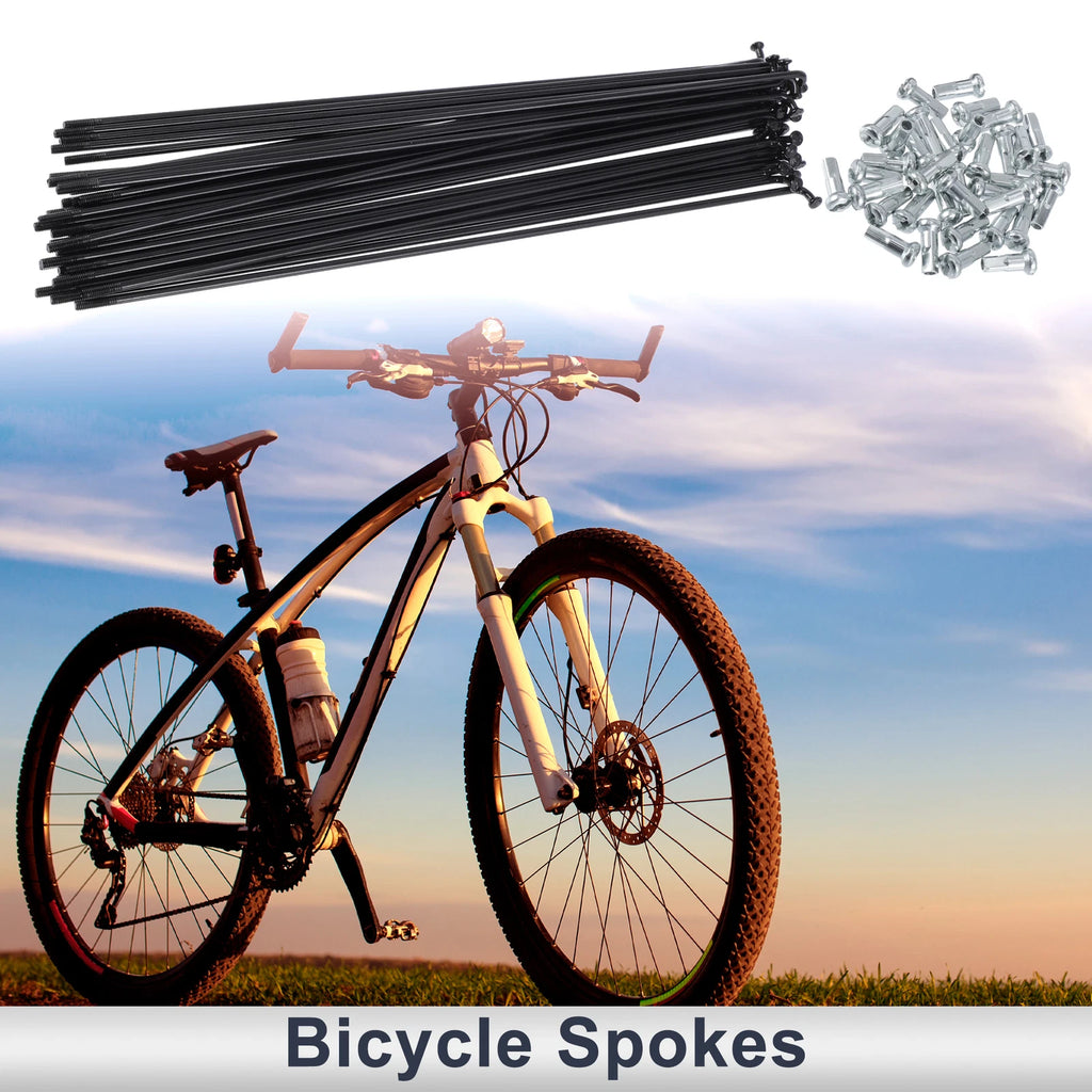 Bicycle Spokes Nipple Steel 203mm Universal Set for 45mm Black (Universal)