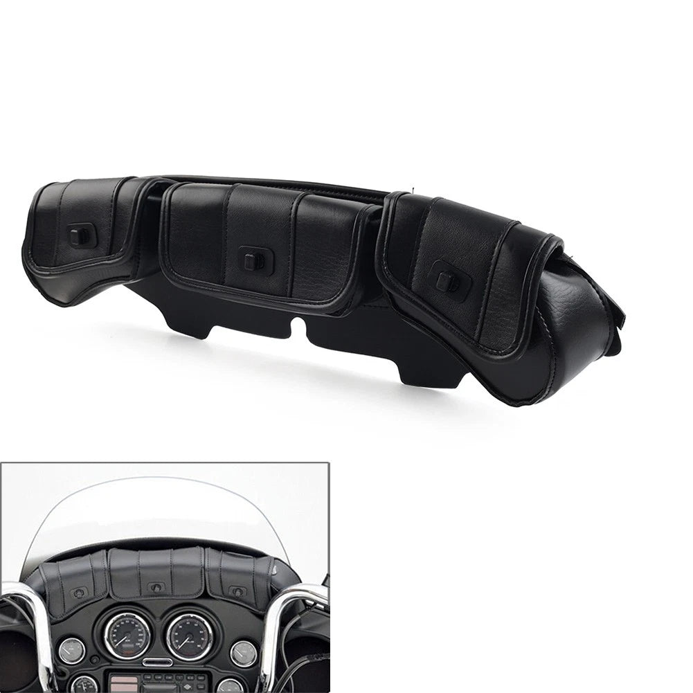 3 Pouch Windshield Saddle Fairing Bag for Harley Touring (1996–2013)