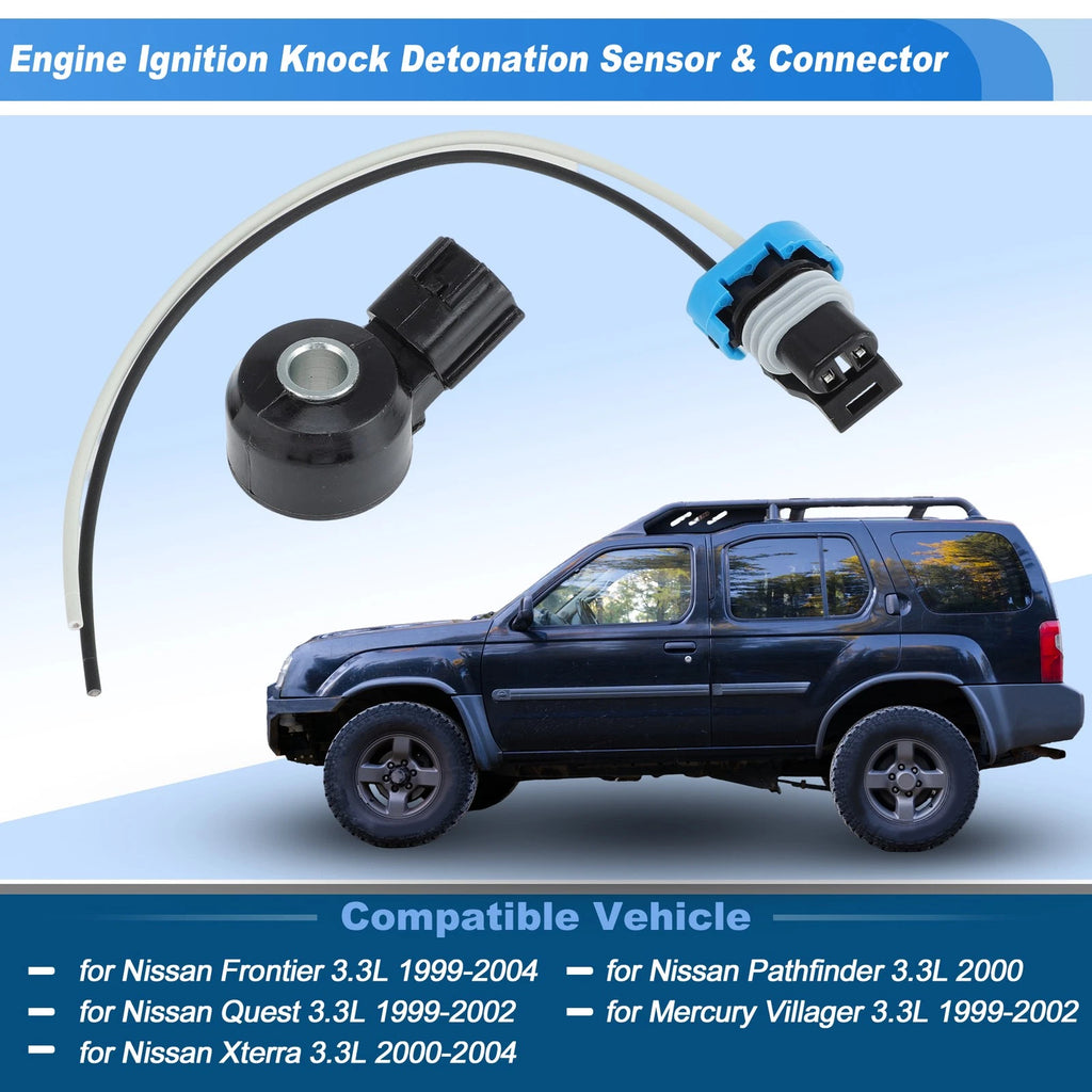Ignition Knock Detonation Sensor & Connector for Frontier (1999–2004)