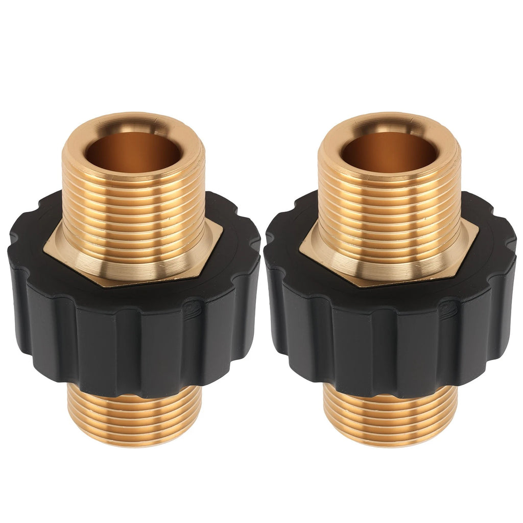 2X Brass M22 14mm Male Pressure Washer Adapter Quick Connect Fitting