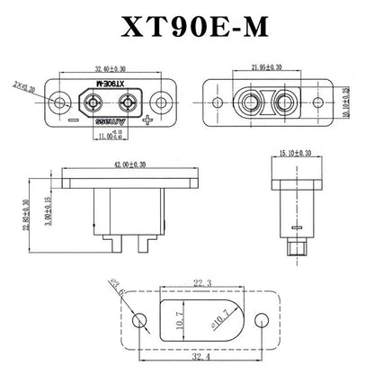 XT90H F & XT90E M Gold Plated Connectors for Automotive