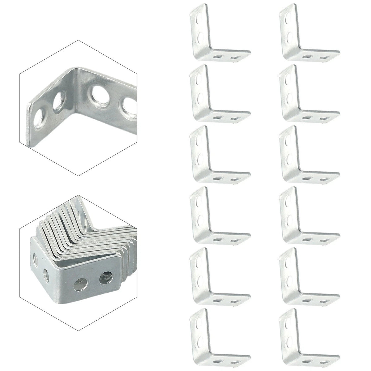 L-Shaped Shelf Bracket for Bookshelf Drawer (152525mm)