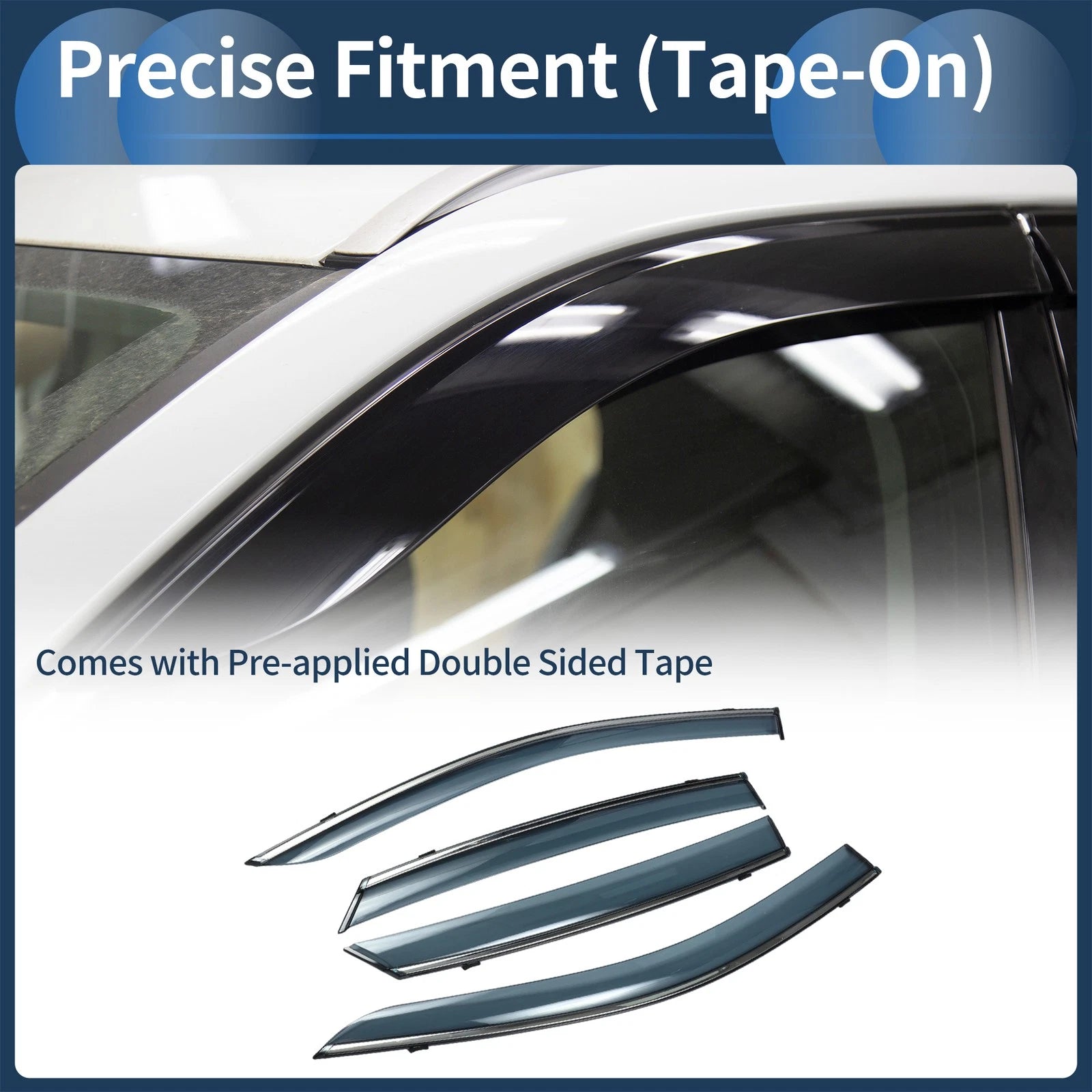 Window Deflectors Side Vent Visors Front for Hyundai Sonata (2020–2024)