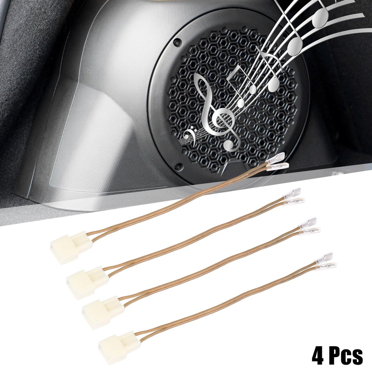 4pc Car Speaker Wire Harness Adapter for Honda Accord and Acura TL (1999–2008)