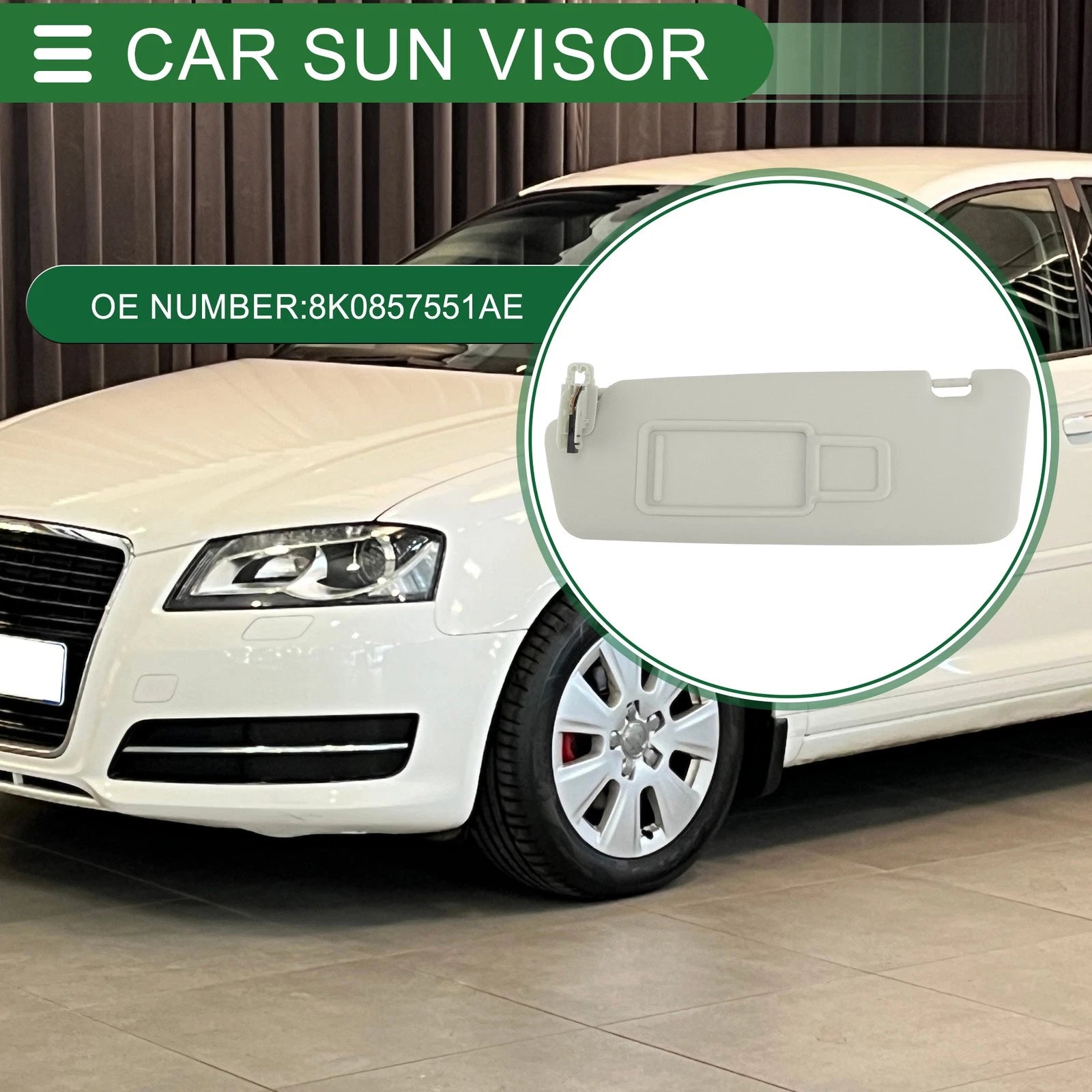 Car Sun Visor Front Left OEM Replacement for Audi A1 A3 Q3 (2013–2018)