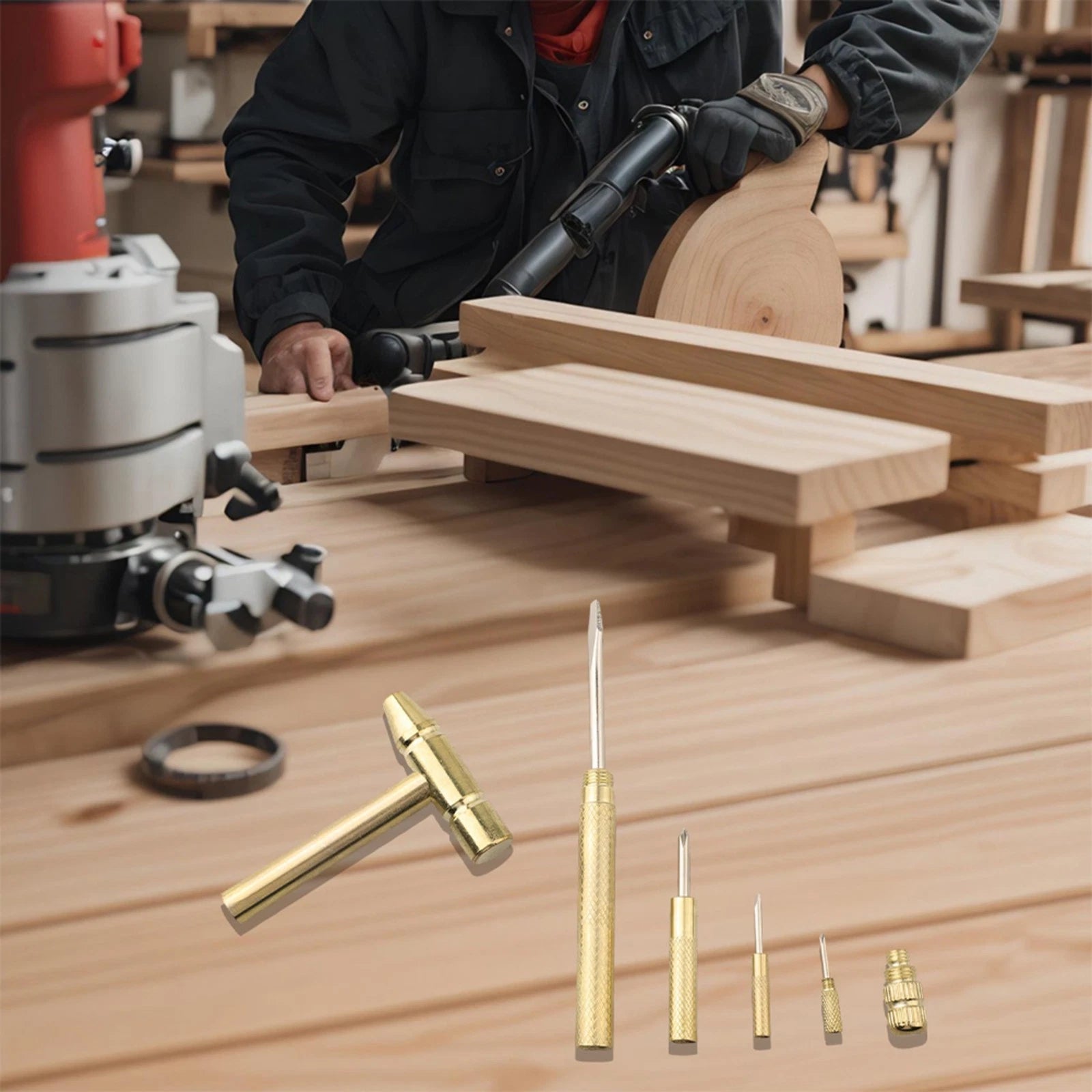 Small Craft Hammer with Detachable Screwdriver Tool for Repairs