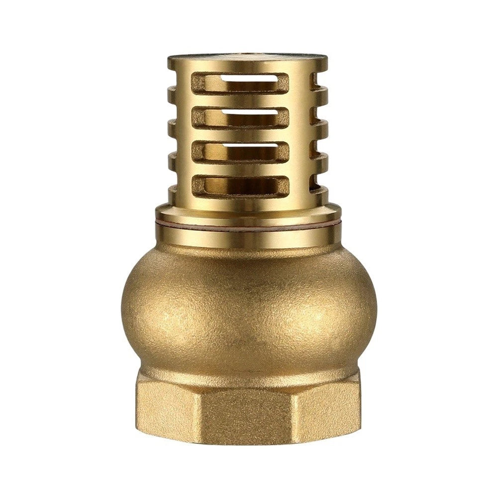 Brass Foot Valve with Filter Basket for High-Flow Water Pump Systems (DN15-DN40)