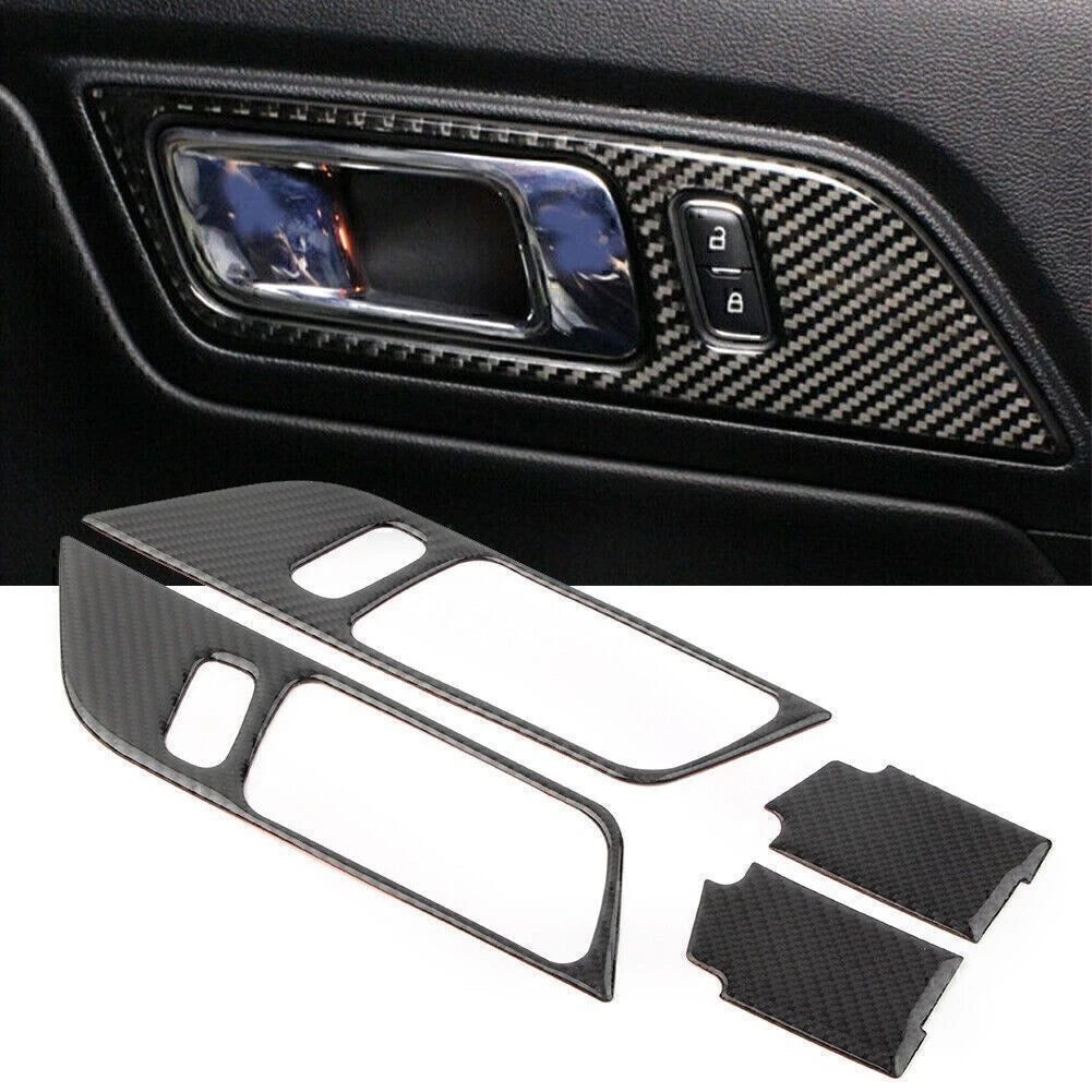 Interior Door Handle Frame Trim Sticker for Ford Mustang (2015–2019) 1205