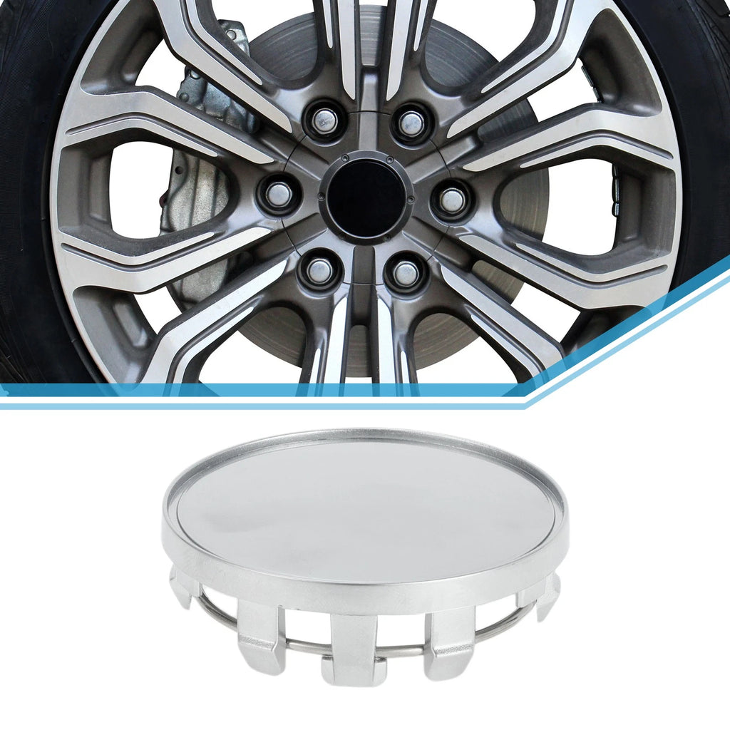 59mm Wheel Center Hub Cap for Universal Fit (Durable Silver Tone)
