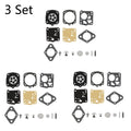 Set of 3 Carburetor Carb Kits for Tillotson Homelite X-12 Super XL (RK-23HS, RK-17HS)