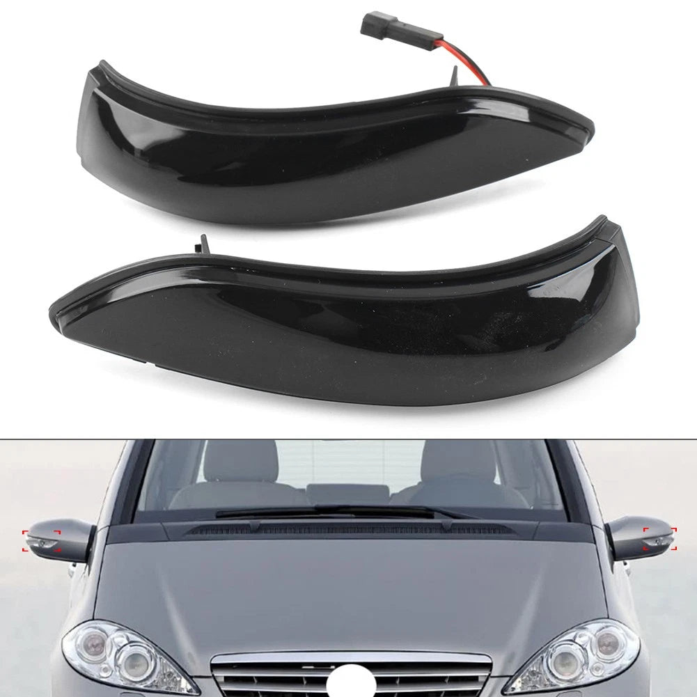 2X LED Side Wing Dynamic Rearview Mirror Turn Signal Light for Benz A Class (2004–2012)