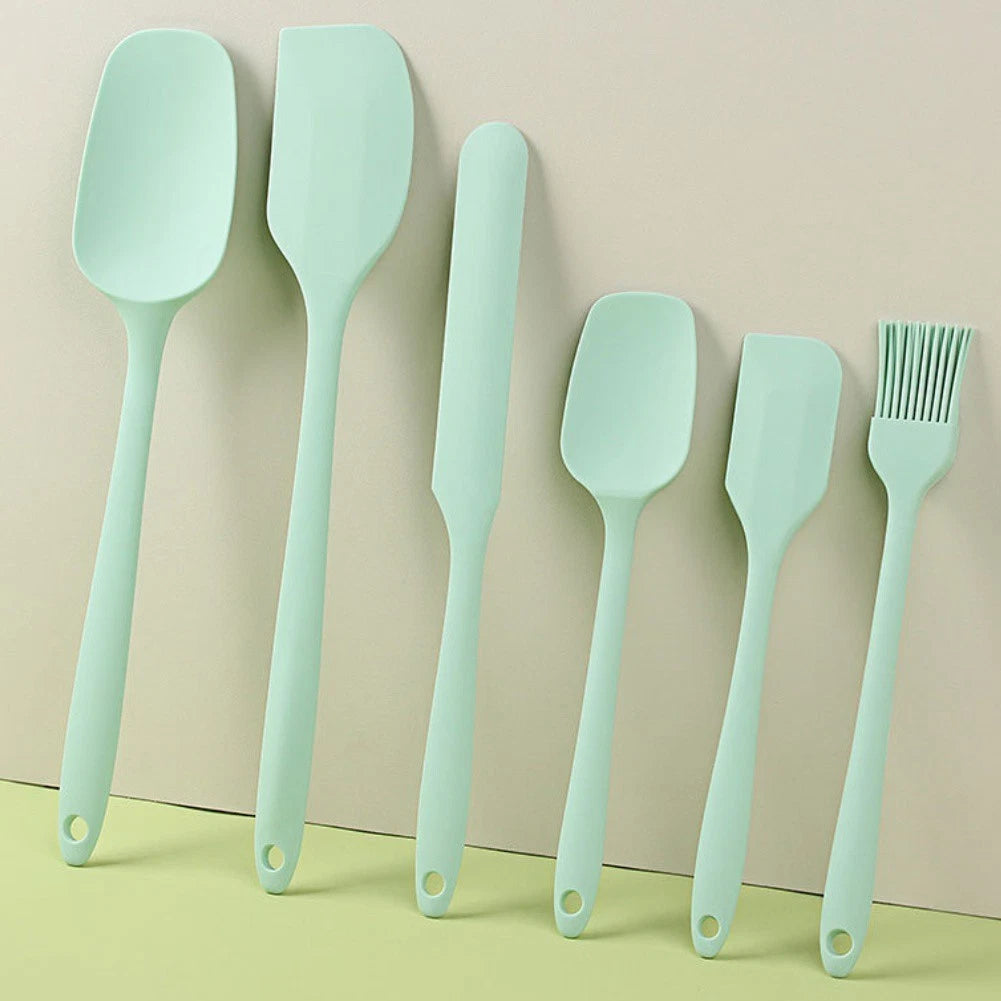 Set of 4 Silicone Spatulas for Baking - Heat Resistant, Various Sizes