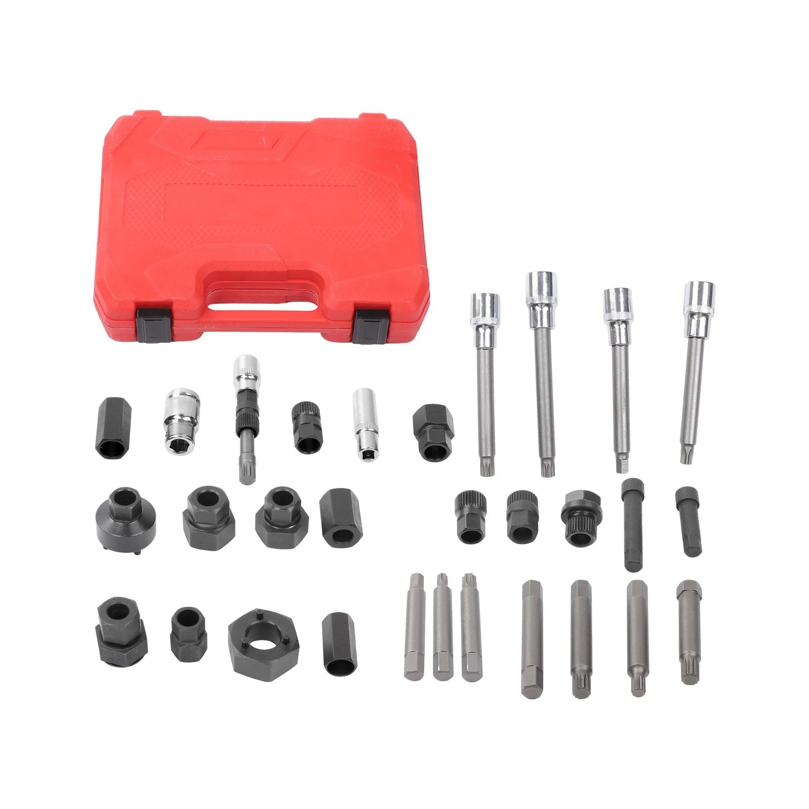 30-Piece Alternator Pulley Removal & Install Tool Kit for Auto Models
