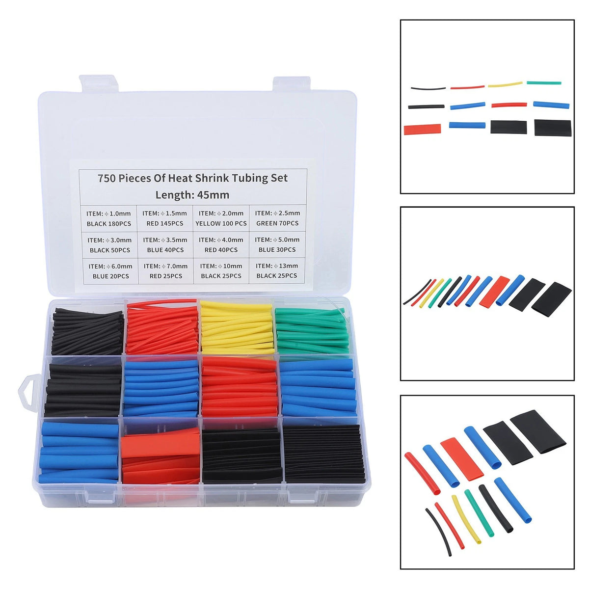 280pcs Heat Shrink Tubing Assortment Kit for Electrical Wire Protection