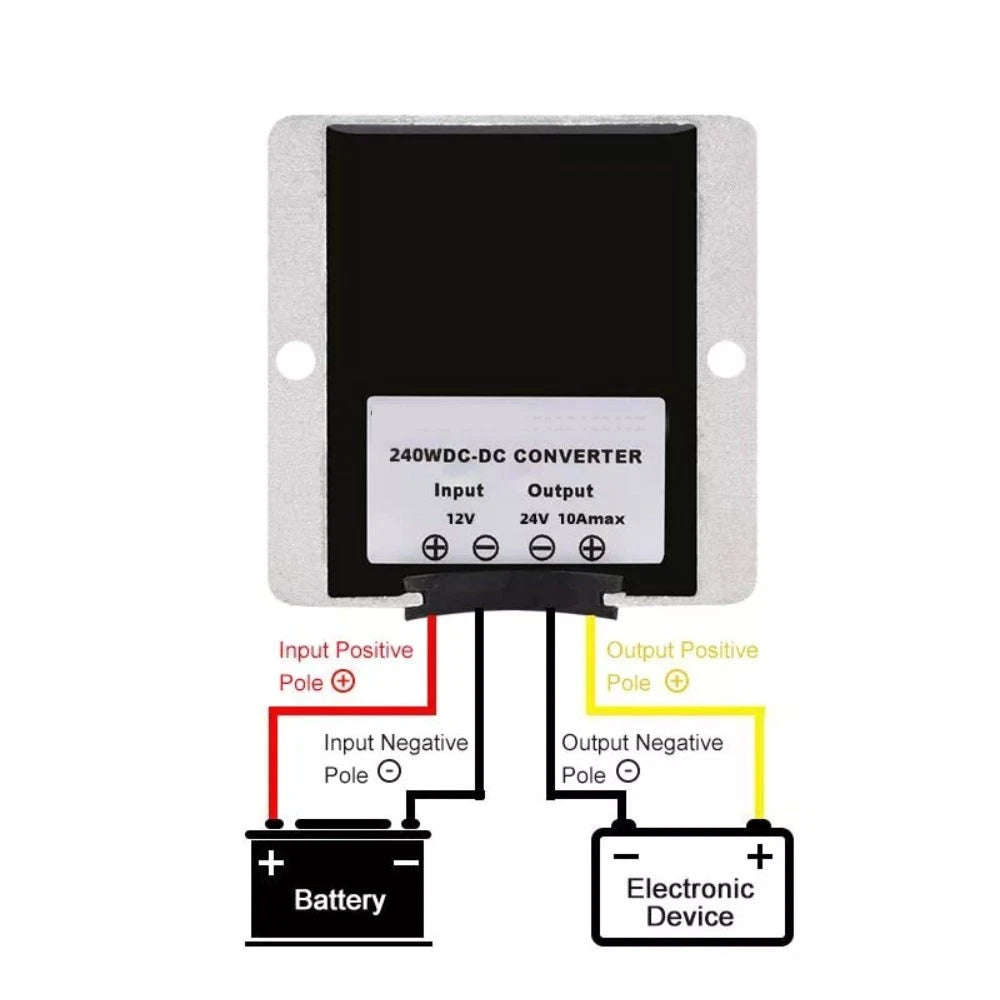 24V 10A Power Booster Voltage Converter Module for DC 12V Systems